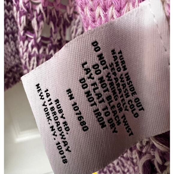 Ruby Road open front pastel loose knit cardigan sweater boho plus sz XXL 2X - Picture 4 of 6